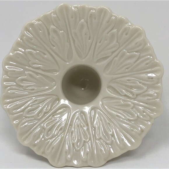 Lenox Woodland Collection Candlestick Holders VTG Ivory Embossed Elegant USA - Picture 5 of 12